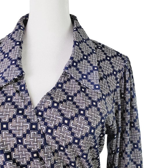 Laundry by Shelli Segal Women's Geometric Print Wrap Dress, L, NWOT - Picture 5 of 11